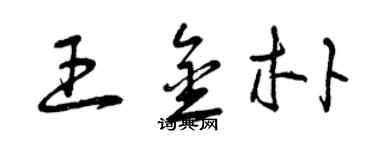曾庆福王金朴草书个性签名怎么写