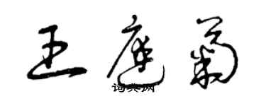 曾庆福王庭菊草书个性签名怎么写