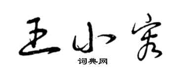 曾庆福王小容草书个性签名怎么写