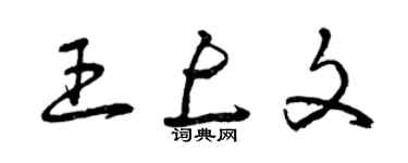 曾庆福王上文草书个性签名怎么写