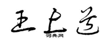 曾庆福王上道草书个性签名怎么写