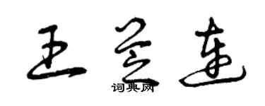 曾庆福王芝连草书个性签名怎么写
