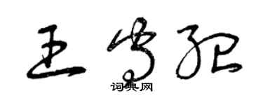 曾庆福王守纪草书个性签名怎么写