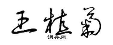 曾庆福王植菊草书个性签名怎么写