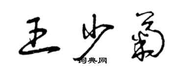 曾庆福王少菊草书个性签名怎么写