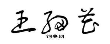 曾庆福王细花草书个性签名怎么写