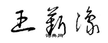 曾庆福王薪豫草书个性签名怎么写