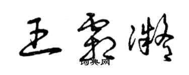 曾庆福王霜凝草书个性签名怎么写