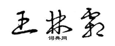 曾庆福王林霜草书个性签名怎么写