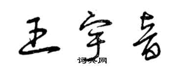 曾庆福王宇音草书个性签名怎么写