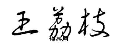 曾庆福王荔枝草书个性签名怎么写