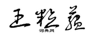 曾庆福王粒蕴草书个性签名怎么写