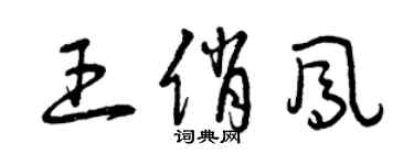 曾庆福王俏凤草书个性签名怎么写