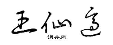 曾庆福王仙适草书个性签名怎么写