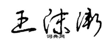 曾庆福王沫渐草书个性签名怎么写