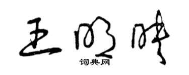 曾庆福王明映草书个性签名怎么写