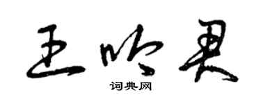 曾庆福王吟君草书个性签名怎么写