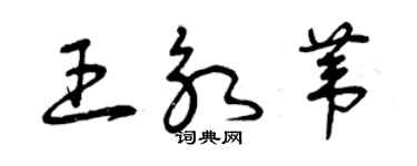 曾庆福王永苇草书个性签名怎么写