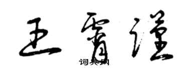 曾庆福王宵谨草书个性签名怎么写