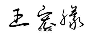 曾庆福王宏朦草书个性签名怎么写