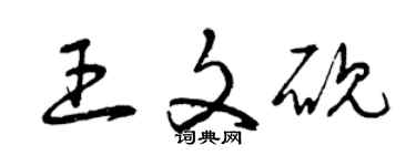 曾庆福王文砚草书个性签名怎么写