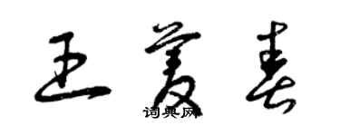 曾庆福王菱春草书个性签名怎么写