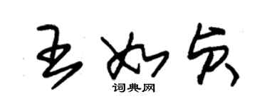 朱锡荣王如贞草书个性签名怎么写