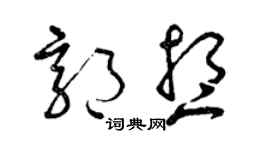 曾庆福郭想草书个性签名怎么写