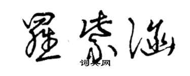 曾庆福罗紫涵草书个性签名怎么写