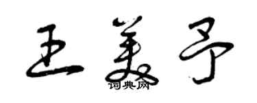 曾庆福王美予草书个性签名怎么写