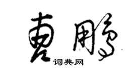 曾庆福曹鹏草书个性签名怎么写