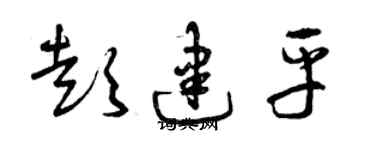 曾庆福彭建平草书个性签名怎么写