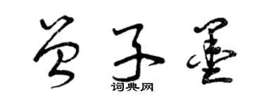 曾庆福曾子墨草书个性签名怎么写