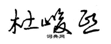 曾庆福杜峻熙草书个性签名怎么写