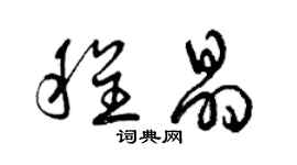 曾庆福程晶草书个性签名怎么写