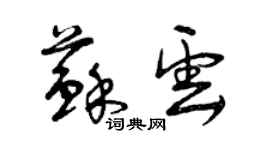 曾庆福苏云草书个性签名怎么写