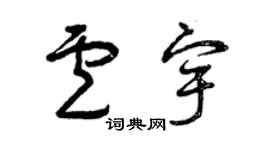 曾庆福卢宇草书个性签名怎么写