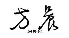 曾庆福方晨草书个性签名怎么写