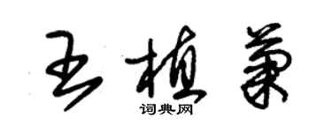 朱锡荣王植菊草书个性签名怎么写