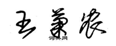 朱锡荣王菊农草书个性签名怎么写