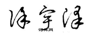 曾庆福徐宇泽草书个性签名怎么写