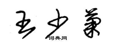 朱锡荣王少菊草书个性签名怎么写