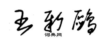 朱锡荣王新鸥草书个性签名怎么写