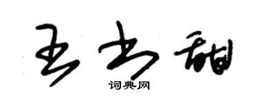 朱锡荣王书甜草书个性签名怎么写