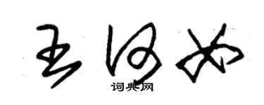 朱锡荣王何女草书个性签名怎么写