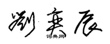 朱锡荣刘奕辰草书个性签名怎么写