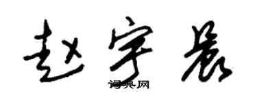 朱锡荣赵宇晨草书个性签名怎么写