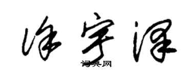 朱锡荣徐宇泽草书个性签名怎么写