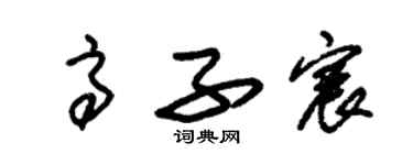 朱锡荣高子宸草书个性签名怎么写