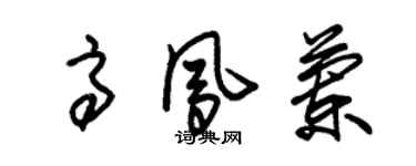 朱锡荣高凤兰草书个性签名怎么写